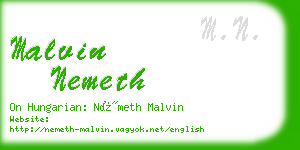 malvin nemeth business card